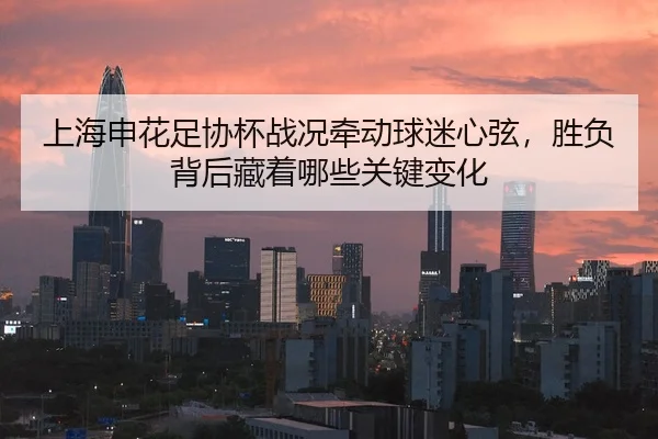 上海申花足协杯战况牵动球迷心弦，胜负背后藏着哪些关键变化